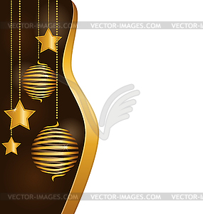 Christmas background with spiral balls - vector clipart