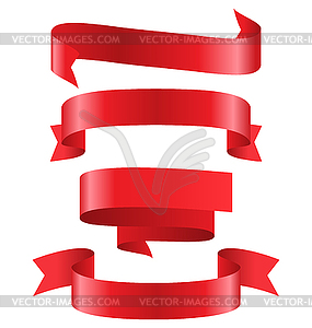 Celebration Curved Ribbons Variations - vector image