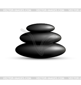 Stack of spa stones - stock vector clipart