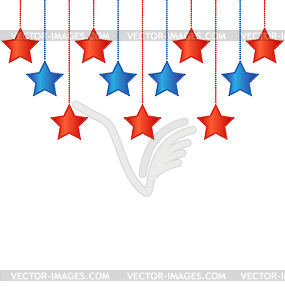 Stars in US colors - royalty-free vector image