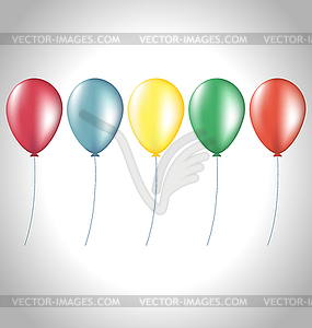 Air balls on grayscale background - vector image