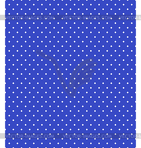Seamless dot pattern. White dots on blue - vector clip art