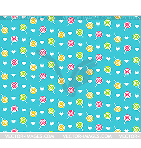 Seamless bright childish abstract pattern with - vector clipart