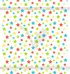 Seamless bright abstract pattern with stars - vector image