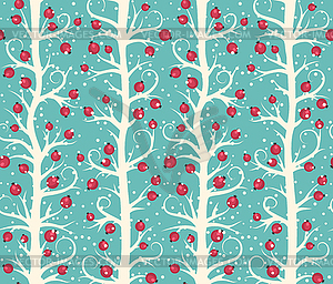 Abstract Seamless Christmas Winter Pattern with - vector clipart