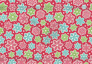 Bright Fun Seamless Christmas Winter Pattern with - vector clip art