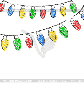 Christmas lights - vector clip art