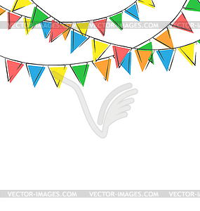 Hand-drawn buntings - vector image