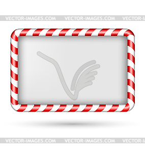 Blank candy cane frame - vector clipart