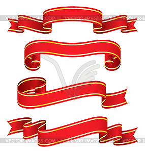 Celebration Curved Ribbons Variations - vector clip art