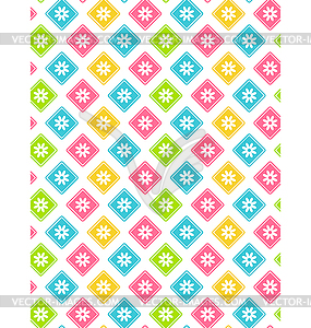 Seamless bright abstract pattern with flowers - vector image