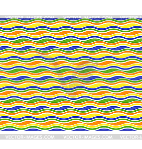 Bright abstract seamless horizontal wave pattern - vector image