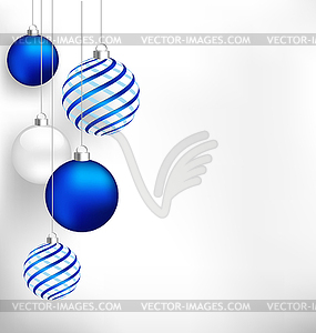 Blue Christmas balls - vector EPS clipart