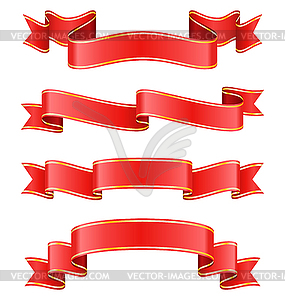 Celebration Curved Ribbons Variations - vector image