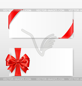 Celebration Paper Greet Cards with Red Festive - vector clipart