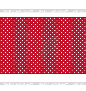 Seamless Dot Pattern. White Dots on Red - vector clipart