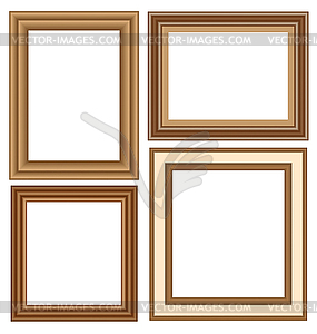 Wooden frames - vector image