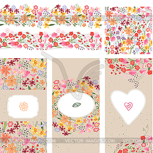 Floral summer templates - vector image