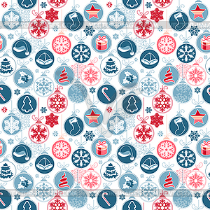 Seamless pattern with Christmas balls . Simple - vector image