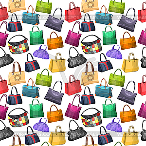 Seamless pattern with women`s bags - vector clipart