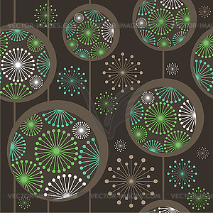 Beautiful stylized dandelions - vector clip art