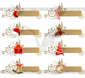 Set of different Christmas banners - vector clipart