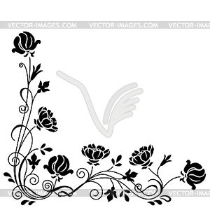 Stylized floral pattern - vector clip art