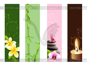 Vertical spa banners - vector clipart