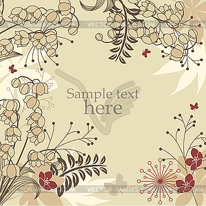 Floral frame with spring flowers - vector EPS clipart