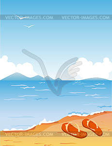 Tropic beach - vector clip art