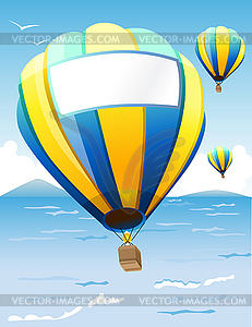 Hot Air Balloons - vector clipart