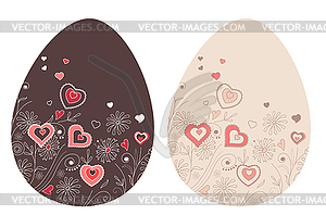 Two easter eggs - vector image