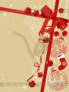 Background with traditional Christmas symbols - vector clipart / vector image