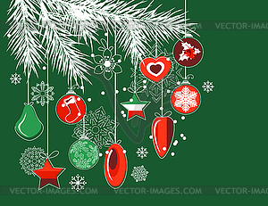 Stylized Christmas decorations - vector clipart