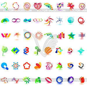 48 colorful icons: (set 5) - vector image