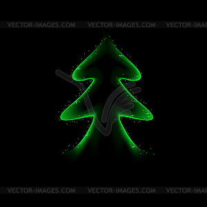 Stylized Christmas tree - vector clip art