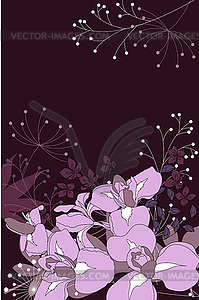 Floral background with stylized flowers - vector clipart