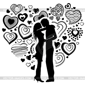 Young happy couple - vector image