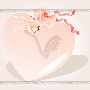 Delicate heart-shaped frame - vector EPS clipart