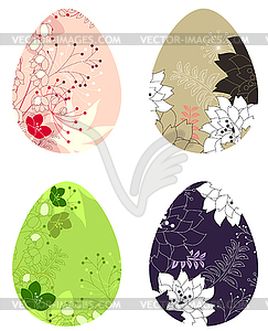 Set of different easter eggs - vector clipart