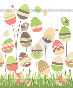 Growing easter eggs - vector clip art