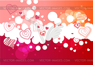 Pink bubble background - vector clip art