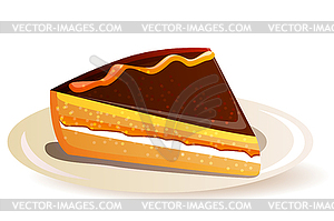 Orange cake - vector clipart