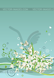 Frame with snowdrops - vector clip art