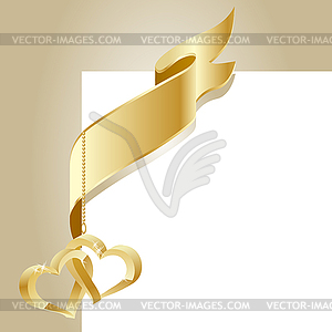 Gold flag - vector clipart