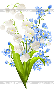 Bunch of lilies of valley - vector clipart