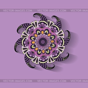 Purple pattern , circle, ornament - vector clipart