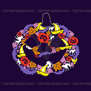 , day of halloween pumpkin - vector clip art