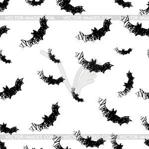 Halloween icons seamless of bat - vector clipart