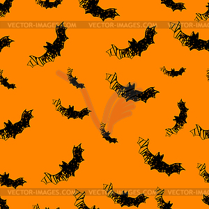 Halloween icons seamless of bat - vector clip art